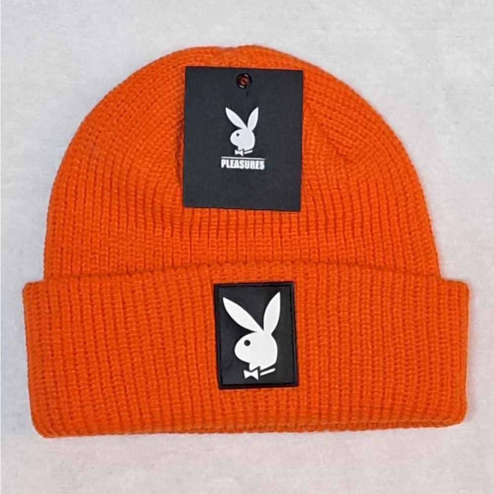 Pleasures x Playboy Bunny-patch Detail Beanie - Orange - One Size Fits Most